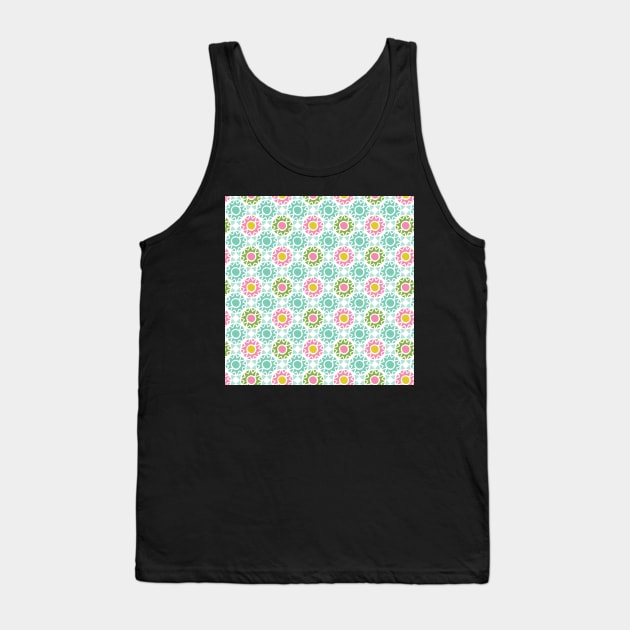 Bold Moroccan Tile Pattern Tank Top by greenoriginals